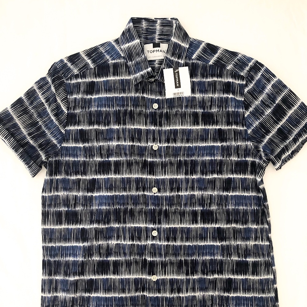 Topman Batik Stripe Shirt